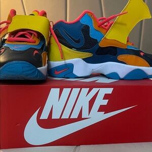 Nike Kids Blue and Yellow Sneakers